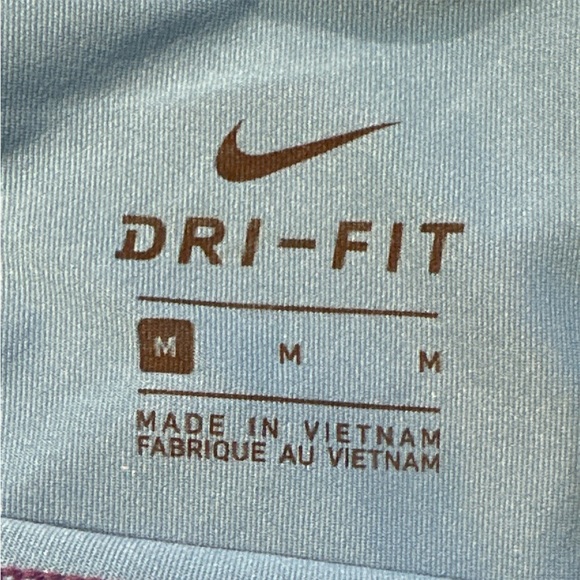 Nike Pro Girls' Capri Leggings Blue Abstract Athletic Training Activewear - Picture 4 of 5